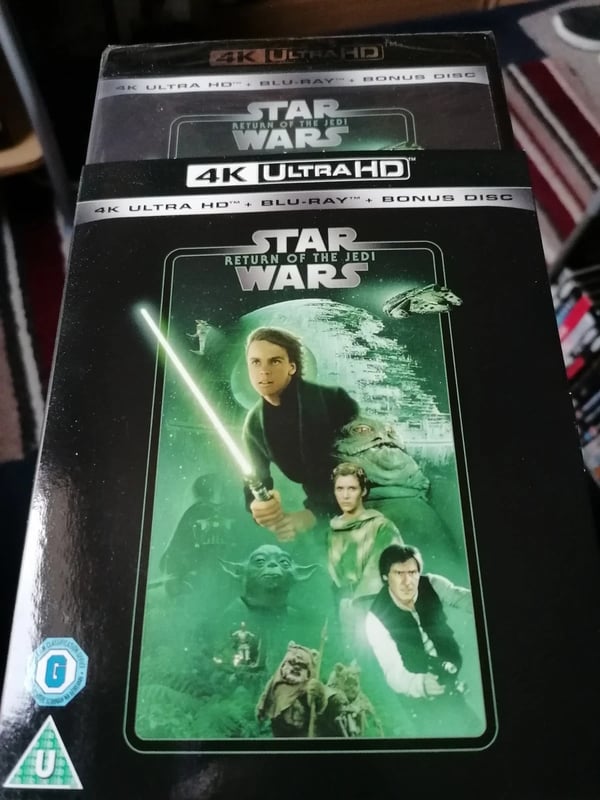 Star Wars: Return of the Jedi (4K UHD Bluray/Bluray, 1983) +Slipcase Brand New Star Wars: Return of the Jedi (4K UHD Bluray/Bluray, 1983) +Slipcase Brand New