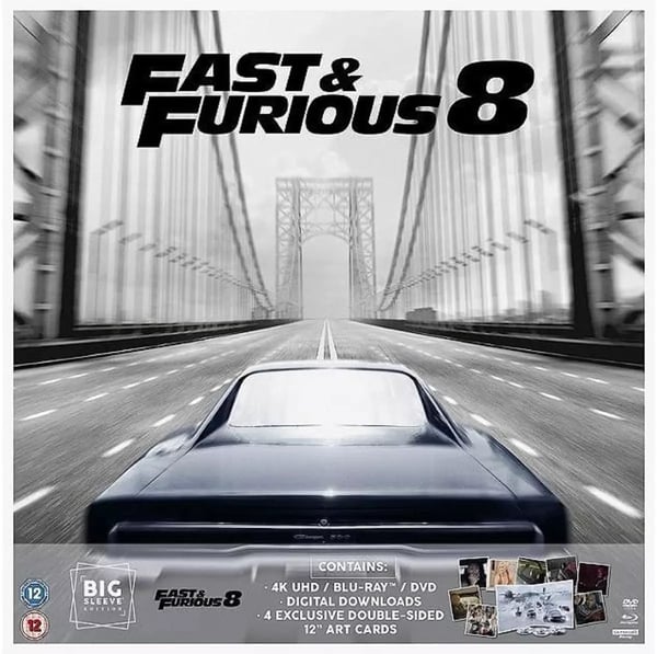 Fast an Furious Part 8 Eight Big Sleeve Edition 4K UHD Ultra HD Movie Film Brand New