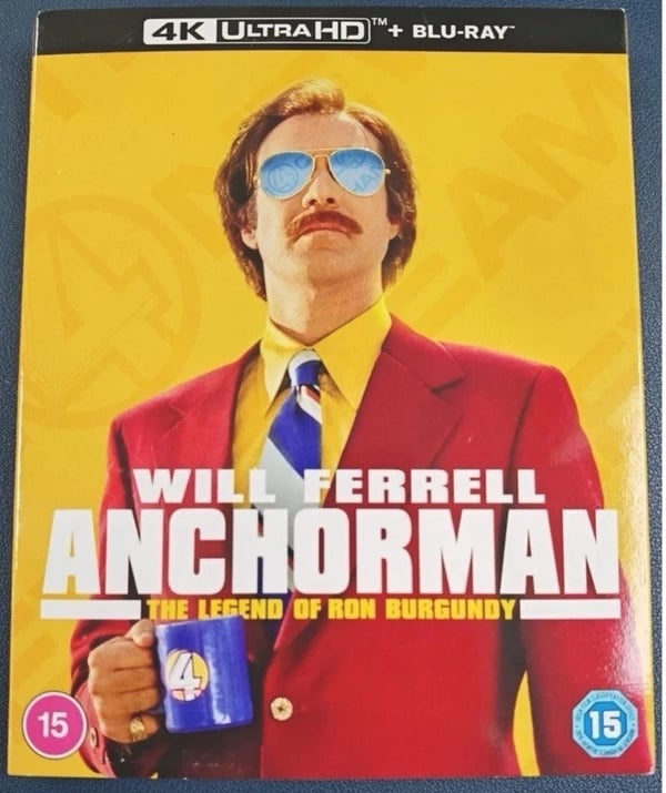 ANCHORMAN THE LEGEND OF RON BURGUNDY 4K UHD BLURAY + SLIPCOVER Brand New
