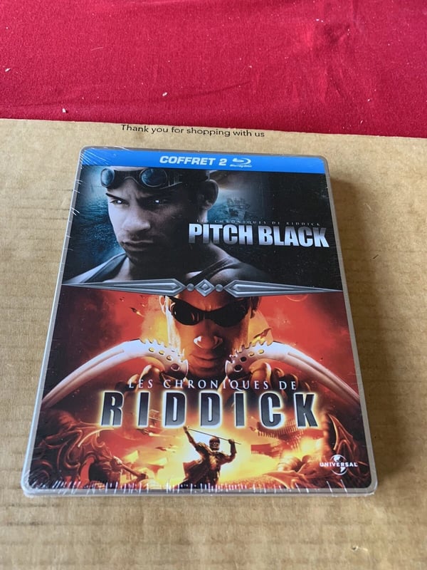 Pitch Black & Chronicles of Riddick Blu Ray Steelbook Import Brand New