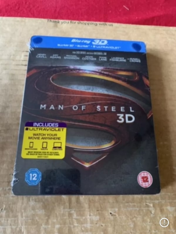 MAN OF STEEL 3D & 2D BLURAY STEELBOOK DCU Brand New