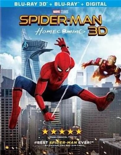 SPIDERMAN: HOMECOMING Region A Blu Ray 3D,US Import Brand New