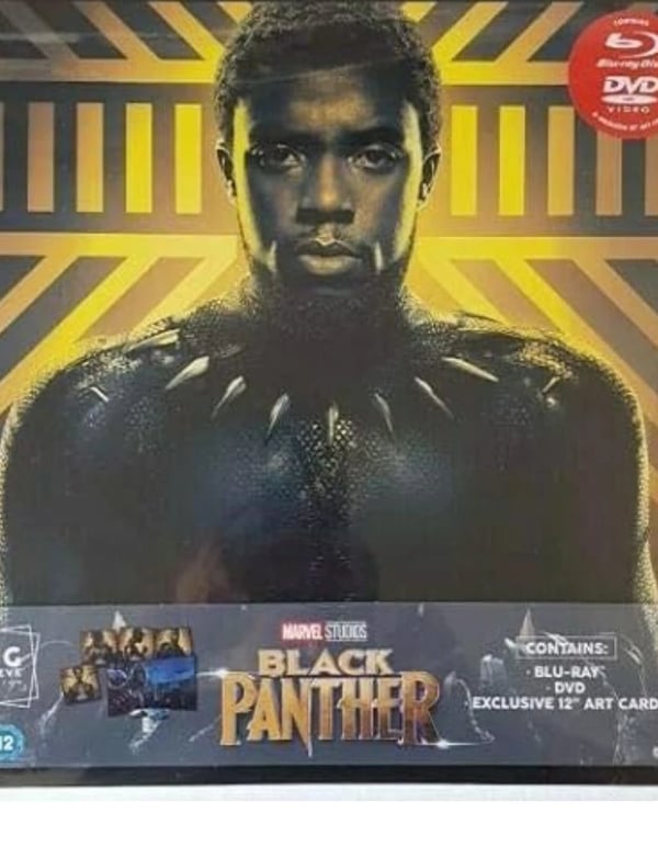 Black Panther Big Sleeve Special 12" Edition Bluray & DVD with Art Cards Rel Brand New