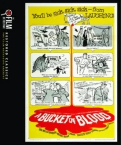 BUCKET OF BLOOD Region A Blu Ray,US Import Brand New
