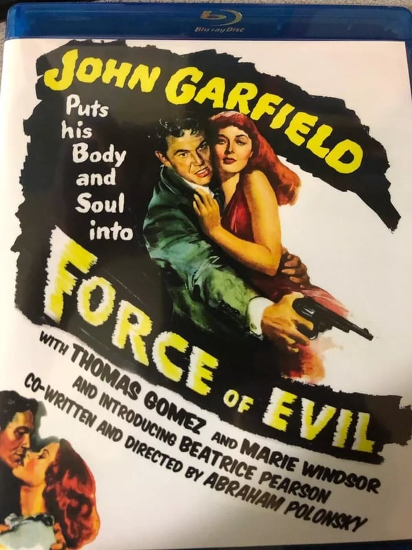 FORCE OF EVIL Bluray John Garfield Abraham Polonsky CLASSIC Movie Film Brand New