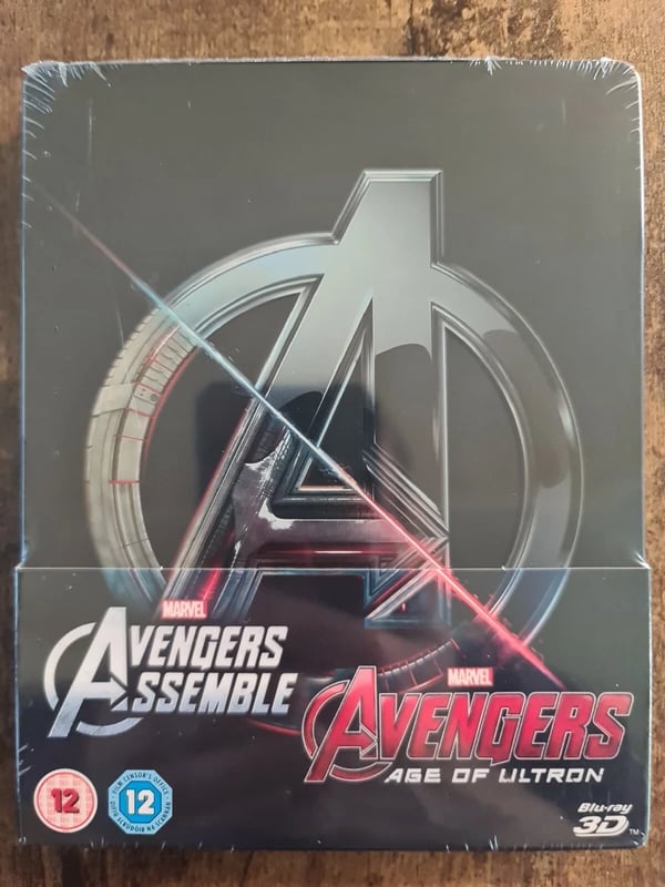 AVENGERS ASSEMBLE & AGE OF ULTRON BLURAY 3D + 2D STEELBOOK, SAME DAY POST. Brand New