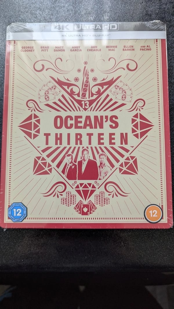 Oceans Thirteen Limited Edition Steelbook 4K UHD Blu Ray Brand New