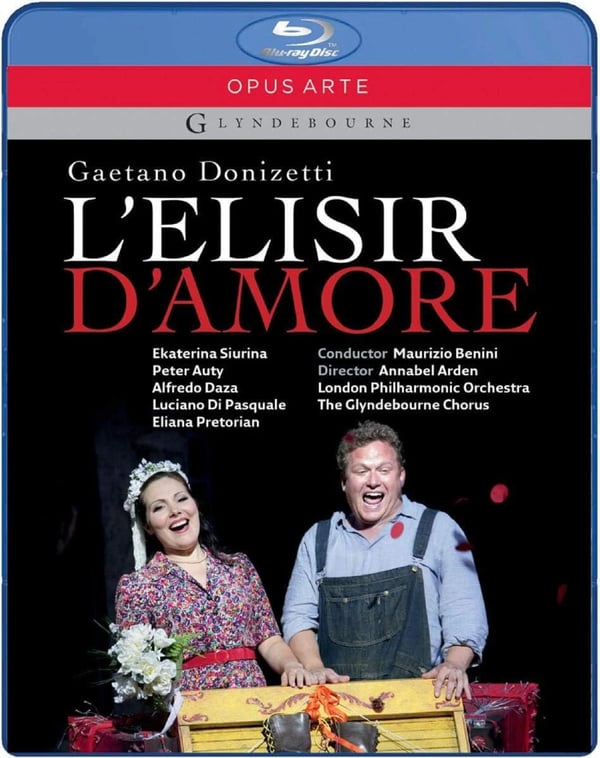 LELISIR DAMORE GLYNDEBOURNE 2009 Bluray Peter Auty Alfredo Daza R2 Brand New