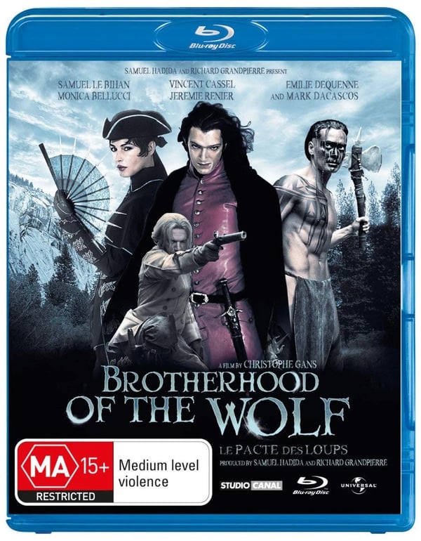 Brotherhood Of The Wolf (Bluray) Samuel Le Bihan Vincent Cassel Emilie Dequenne Brand New