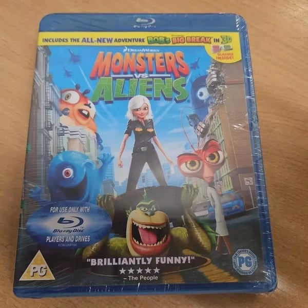 Monsters Vs Aliens (Bluray, 2009) Brand New