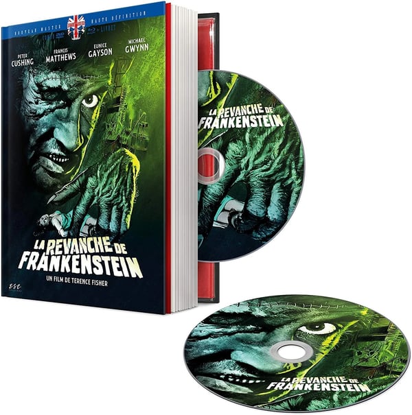 THE REVENGE OF FRANKENSTEIN Remastered / 2 Disc Mediabook RB Blu Ray Brand New