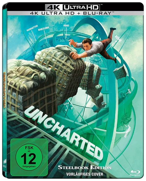 UNCHARTED 2022 / 2 Disc STEELBOOK / Mark Wahlberg RB (4K UHD) Blu Ray Brand New UNCHARTED 2022 / 2 Disc STEELBOOK / Mark Wahlberg RB (4K UHD) Blu Ray Brand New