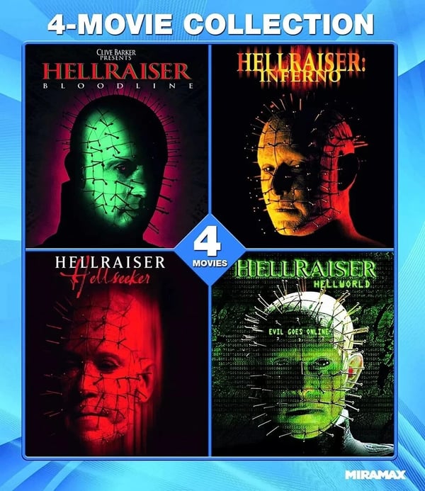 HELLRAISER: BLOODLINE / INFERNO / HELLSEEKER / HELLWORLD / Reg Free Bluray Brand New