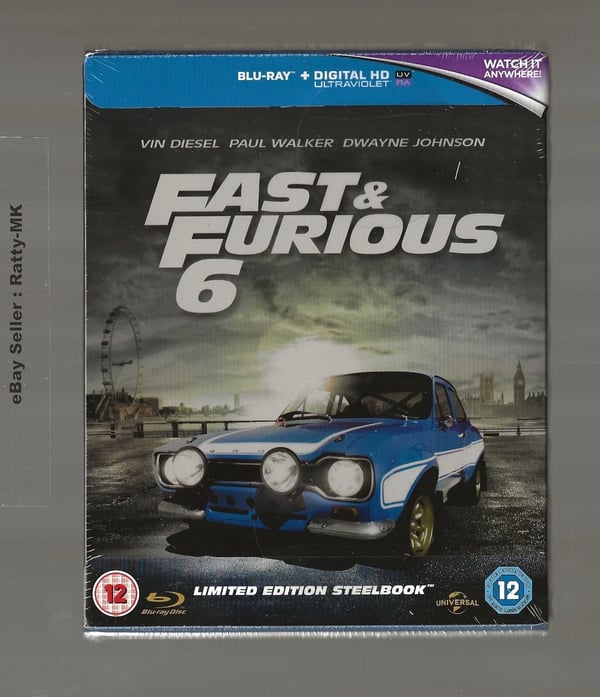 FAST & FURIOUS 6 BLU RAY STEELBOOK Brand New FAST & FURIOUS 6 BLU RAY STEELBOOK Brand New