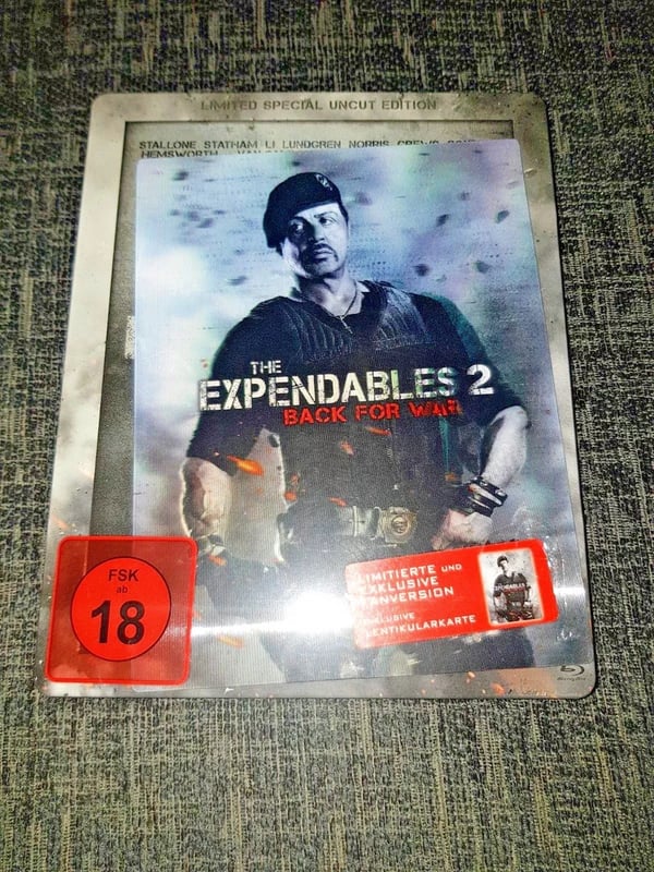 The Expendables 2 Back for War Limited Special Uncut Edition BluRay Steelbook+ Brand New