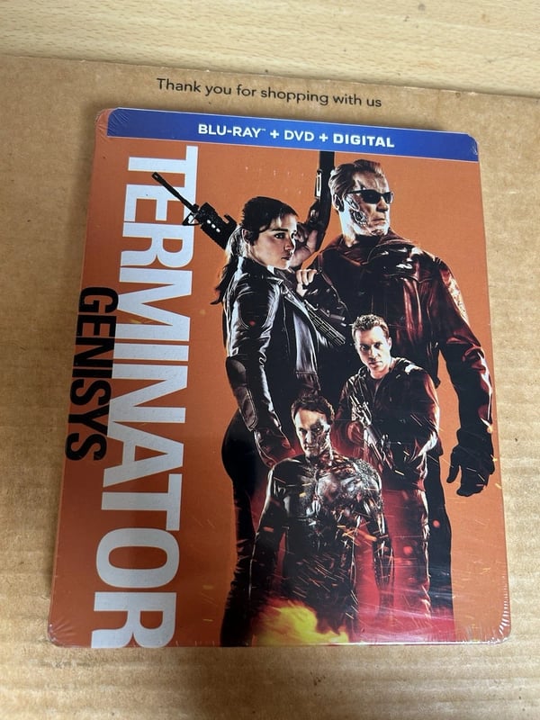 TERMINATOR GENISYS Reg Free BLU RAY STEELBOOK Arnold Schwarzenegger Brand New