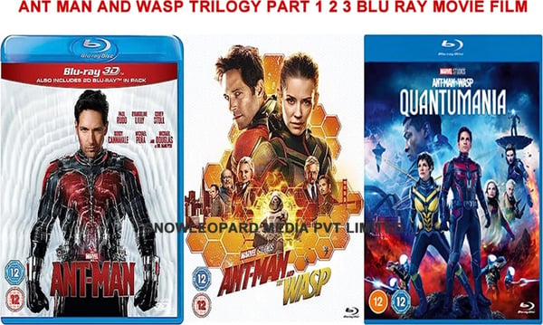 ANT MAN AND WASP TRILOGY PART 1 2 3 BLU RAY MOVIE FILM COLLECTION ORIGINL Brand New