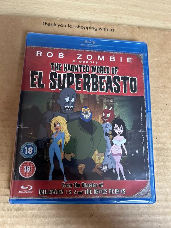 Rob Zombie The Haunted World Of El Superbeasto Rare Blu Ray Brand New