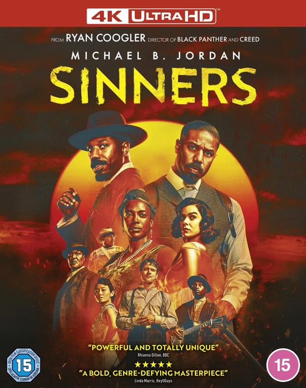Sinners (4K UHD Bluray) Jayme Lawson Jack O'Connell Wunmi Mosaku Delroy Lindo Brand New