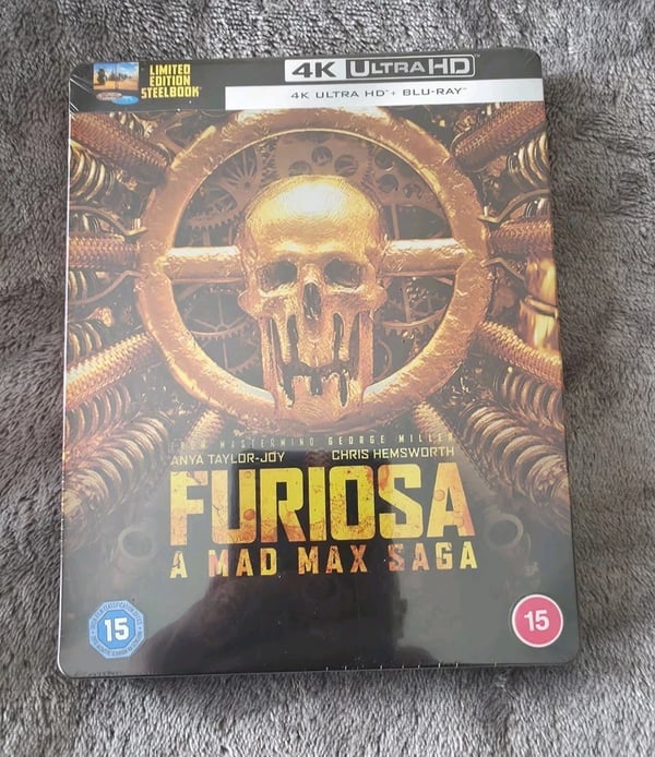 Furiosa Mad Max Saga 4K Bluray Steelbook Skull Edition Brand New