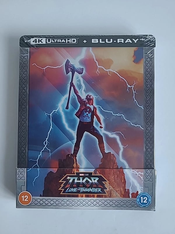 THOR LOVE AND THUNDER 4K + BLURAY ZAVVI EXCLUSIVE STEELBOOK Brand New THOR LOVE AND THUNDER 4K + BLURAY ZAVVI EXCLUSIVE STEELBOOK Brand New