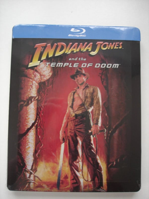 INDIANA JONES AND THE TEMPLE OF DOOM Play.Com Blu Ray Steelbook Brand New