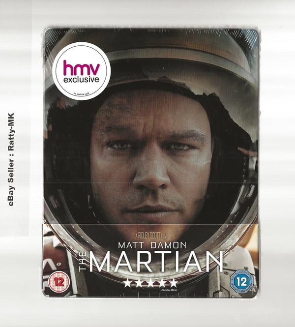 THE MARTIAN HMV BLU RAY STEELBOOK Brand New