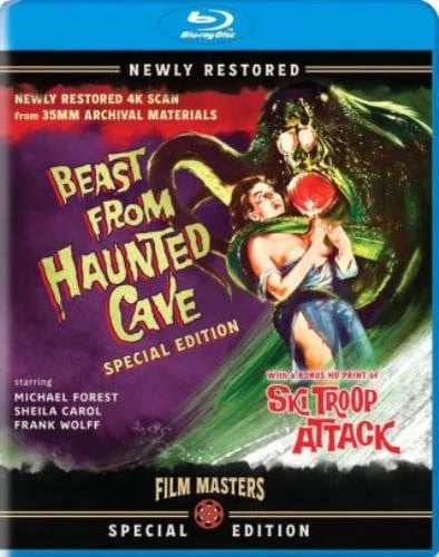BEAST FROM HAUNTED CAVE (1959)/SKI TROOP ATTACK Region A Blu Ray,US Import Brand New