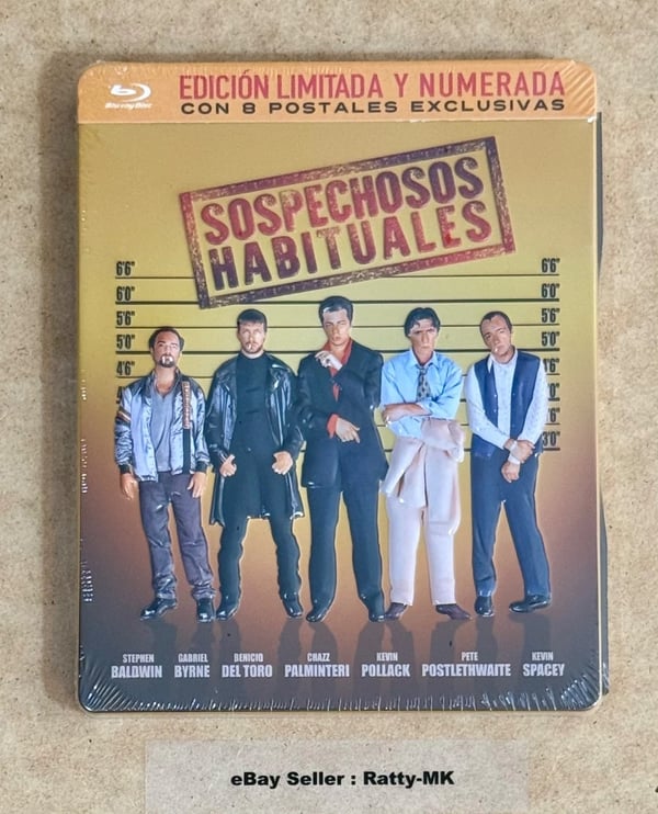 THE USUAL SUSPECTS SPANISH IMPORT BLU RAY STEELBOOK / METAL PAK Brand New