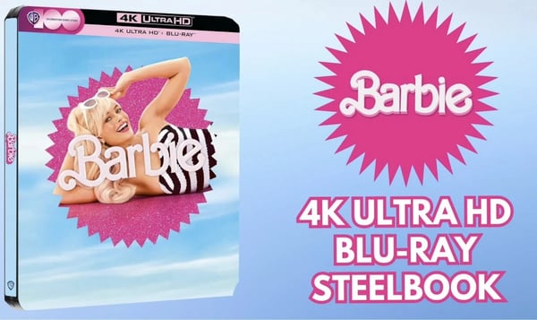 Barbie (4K Ultra HD + Blu Ray Steelbook) Margot Robbie Ryan Gosling Brand New