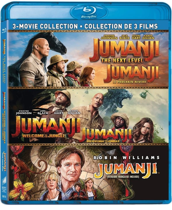 Jumanji (1995) / Jumanji: The Next Level / Jumanji: Welcome to the Jun (Bluray) Brand New