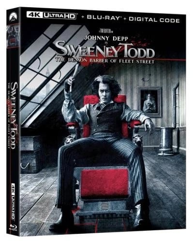 SWEENEY TODD: THE DEMON BARBER OF FLEET STREET 4K UHD (Blu Ray) Region free Brand New