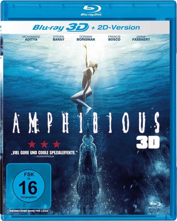 AMPHIBIOUS 3D & 2D 2010 / Michael Pare / Brian Yuzna Region B Blu Ray Brand New