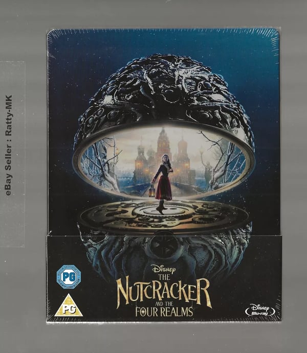 DISNEY'S THE NUTCRACKER AND THE FOUR REALMS BLU RAY STEELBOOK Brand New