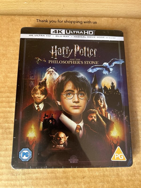 HARRY POTTER & THE PHILOSOPHER'S STONE 4K UHD BLU RAY STEELBOOK Brand New