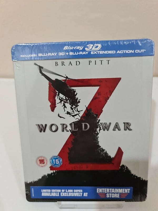 WORLD WAR Z 3D BLURAY STEELBOOK , Brand New