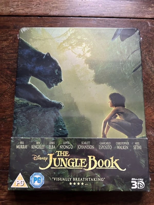 The Jungle Book (2016) 4K UHD Blu Ray Steelbook Disney Live Action Brand New