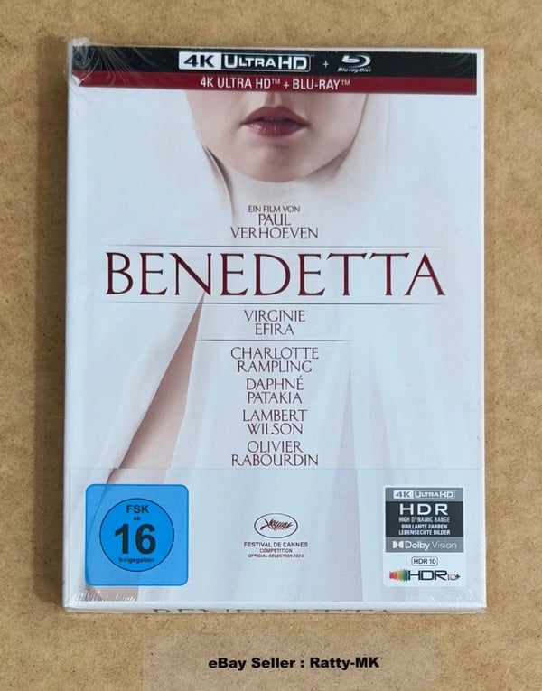 BENEDETTA GERMAN IMPORT 4K + BLU RAY COLLECTOR'S EDITION MEDIABOOK Brand New