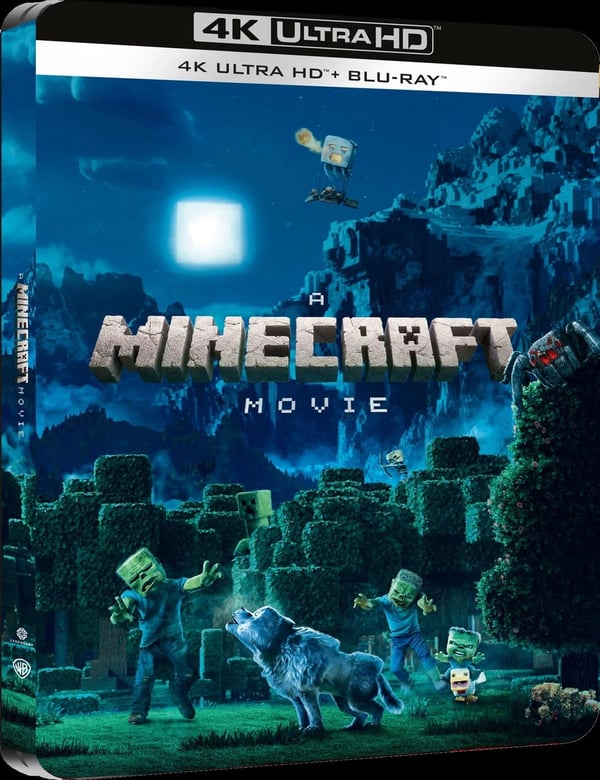 UN FILM MINECRAFT STEELBOOK 3 (Bluray) Jason Momoa Jared Hess Brand New