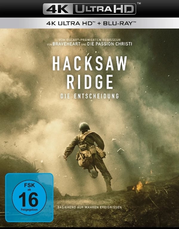 Hacksaw Ridge (4K UltraHD) (+ Bluray) (4K UHD Bluray) Brand New Hacksaw Ridge (4K UltraHD) (+ Bluray) (4K UHD Bluray) Brand New