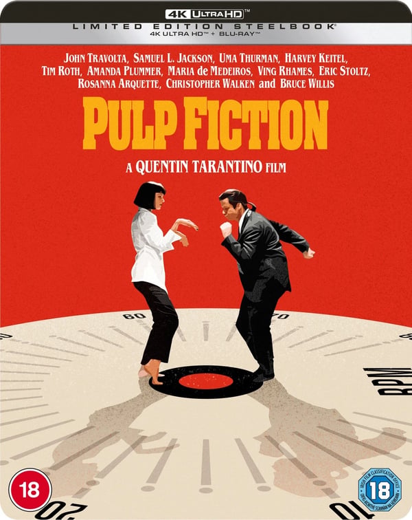 Pulp Fiction 4K UHD Steelbook (4K UHD Bluray) Bruce Willis (PRESALE 03/11/2025) Brand New