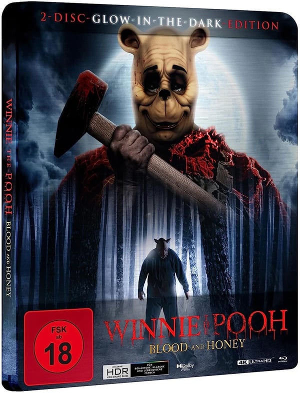 WINNIE THE POOH: Blood & And Honey / STEELBOOK / Region B (4K UHD) Blu Ray Brand New