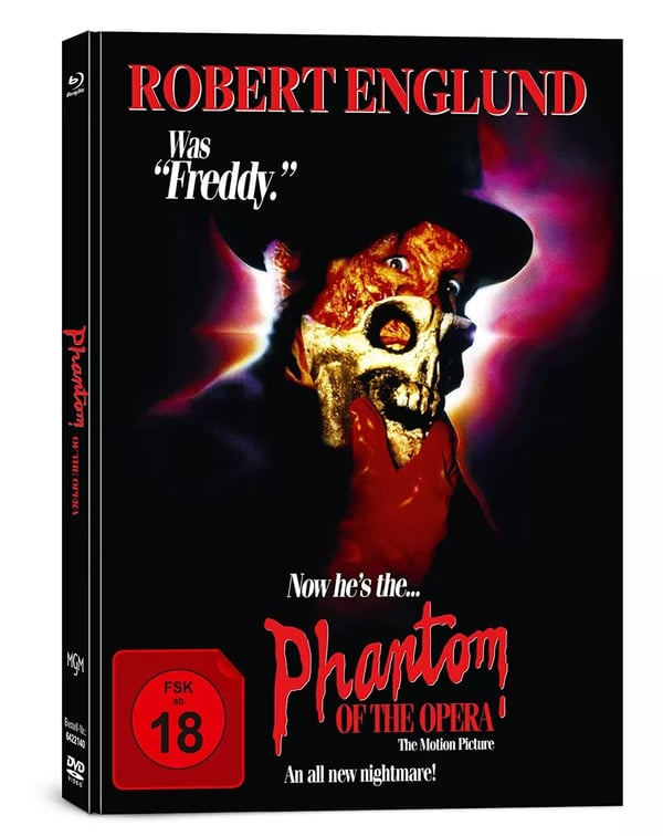 THE PHANTOM OF THE OPERA 1989 / 2 Disc Mediabook Edition Region Blu Ray Brand New
