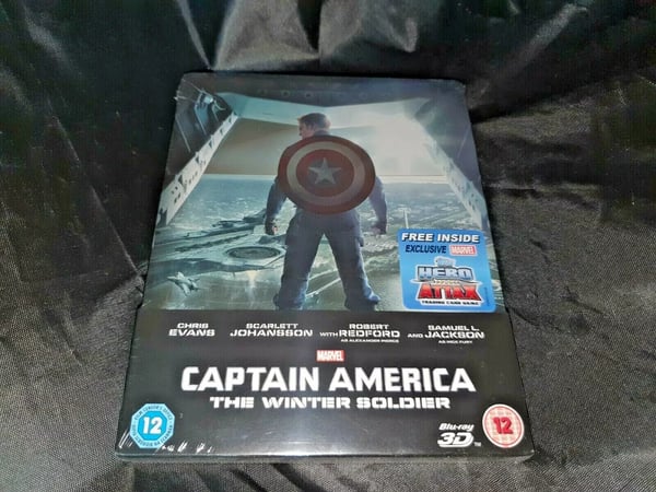 Captain America: Winter Soldier 3D + 2D BluRay Limited Edition Steelbook Brand New