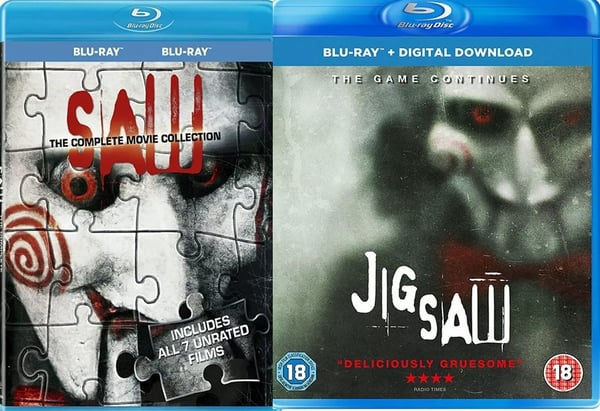 SAW COMPLETE 1 2 3 4 5 6 7 8 Jigsaw jig saw Movie Film Collection Bluray Brand New