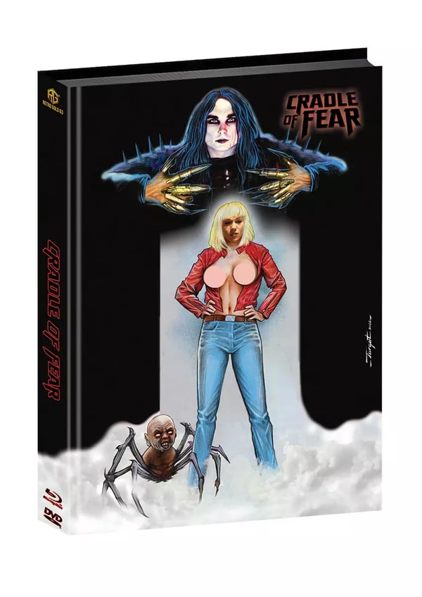Cradle of Fear (2001) (Cover D,Padded Limited Mediabook Bluray + DVD Retro Gold Brand New