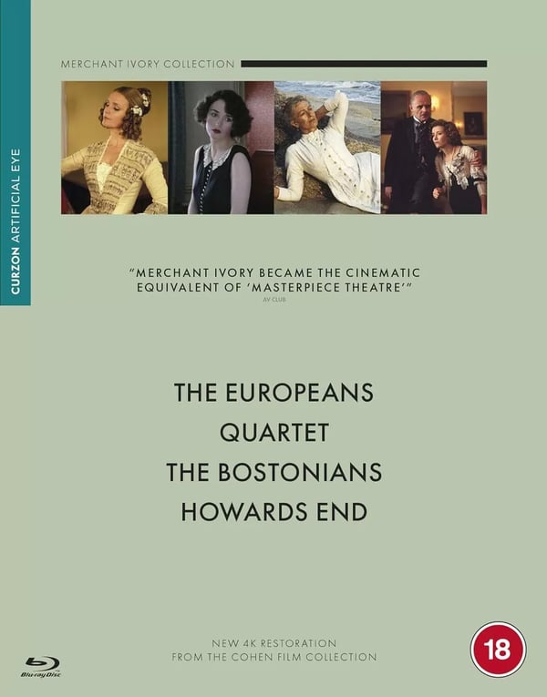 Merchant Ivory Boxset Quartet Howards End The Bostonians The Europeans Brand New