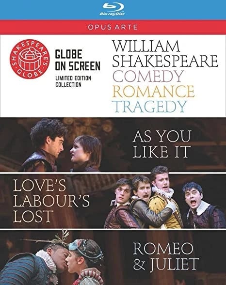 Shakespeare's Globe Comedy Romance Tragedy Bluray 53 S4z Brand New