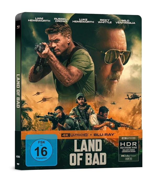 LAND OF BAD 2024 / 2 Disc Ltd STEELBOOK (4K UHD) & Bluray Brand New