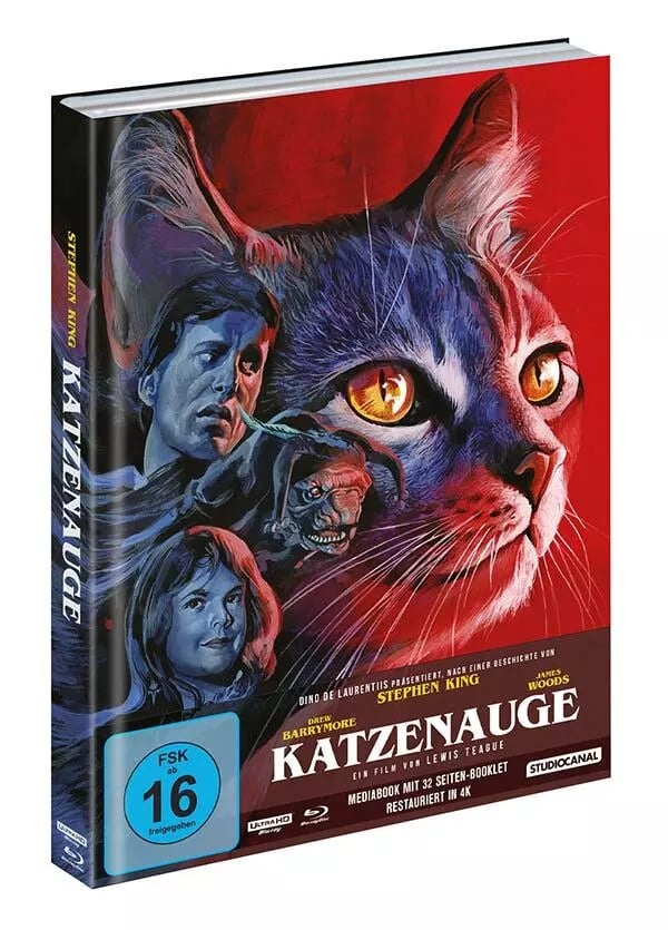 CAT'S EYE 1985 / 2 Disc Mediabook / Stephen King (4K UHD) Region B Bluray Brand New